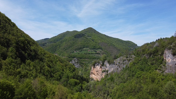 Stenovite litice i gusta šuma u dolini reke Rzav.